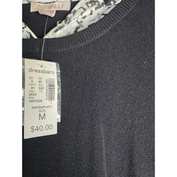 Women's Roj & Ali Black Crew Neck Lightweight Pullover Sweater in Size M - Picture 3 of 9